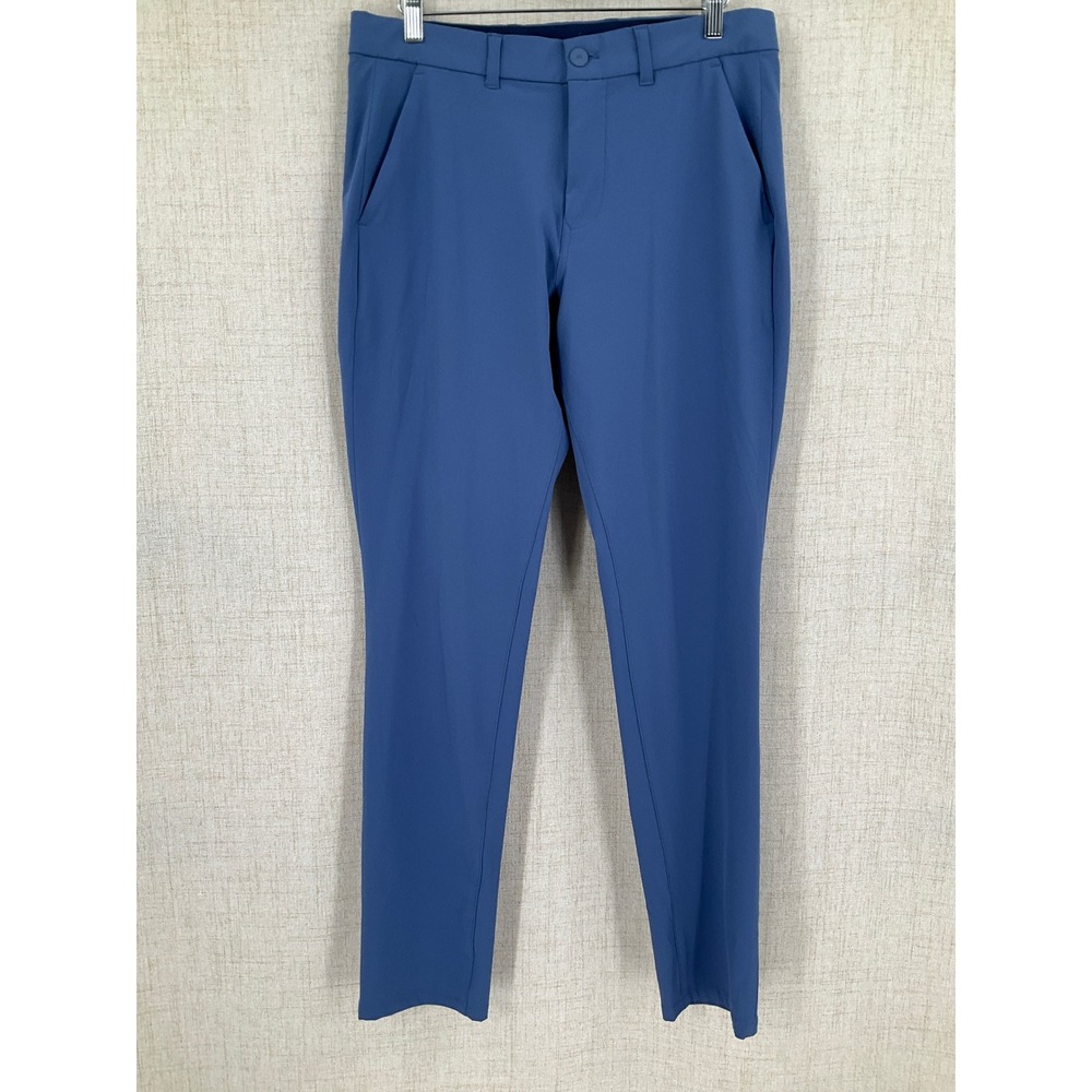 Mizzen+Main Helmsman Slim Performance Pants Mens 31x32 Blue Stretch Chino Preppy